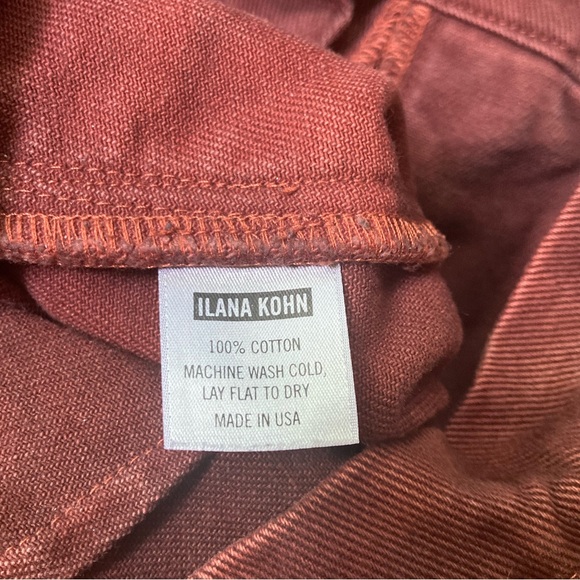 Ilana Kohn Huxie Pants Burgundy Cotton size 6 - Picture 4 of 8